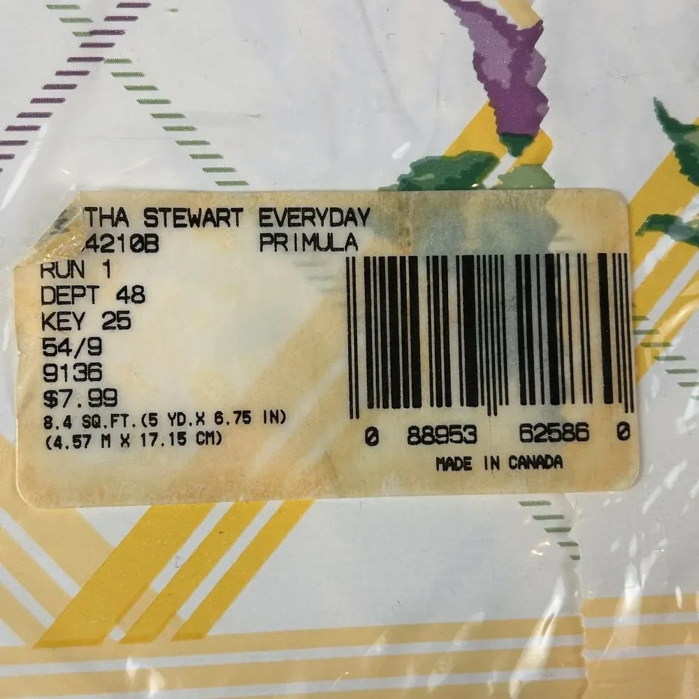 Martha Stewart Wallpaper Border Primula Floral 25 Yard NOS Cottagecore